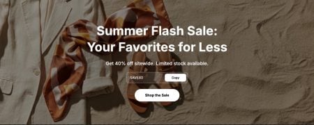 Summer Flash Sale Hero